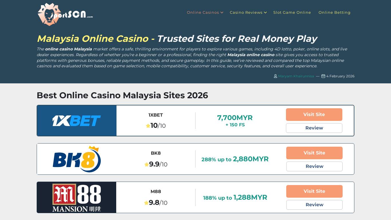 Online Casino Malaysia